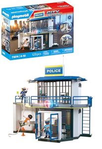 PLAYMOBIL | Action Heroes | Comisaría con Sala de investigación | Juguete policial Lleno de acción | con Muchos Detalles emocionantes | Fomenta la Creatividad | para Mayores de 4 años | 71874