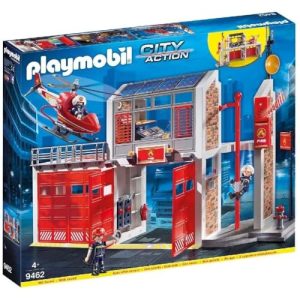 PLAYMOBIL City Action 9462 Parque de Bomberos con Efectos de Sonido, A Partir de 4 años