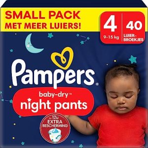 Pampers – Baby Dry Night Pants – Talla 4 – Paquete pequeño – 40pcs – 9/15KG