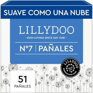 Pañales LILLYDOO delicados con la piel – talla 7 (15+ kg), caja de medio mes (51 unidades), protección contra fugas, suaves, sin perfumes ni lociones y dermatológicamente probados
