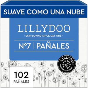 Pañales LILLYDOO, talla 7 (15+ kg), 102 uds., con protección contra fugas
