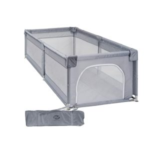 Parque Infantil XXL NYLON 3MEDIDAS – Corralito para bebé plegable – Parque de juegos para bebe Seguro, Con gateras y ventana red – Con ventosas – Fácil Montaje (180 * 120)