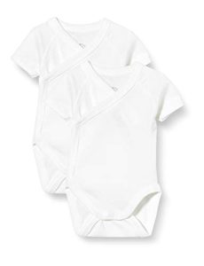 Petit Bateau Body de manga corta para recién nacido (Pack de 2) para Unisex bebé, Variante 1, 1 meses