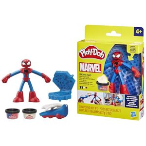 Play-Doh Marvel Spider-Man Telarañas, Set de Juego con Figura de Acción de Superhéroe, Manualidades Infantiles y Actividades Creativas, Niños y Niñas de 4 Años o Más