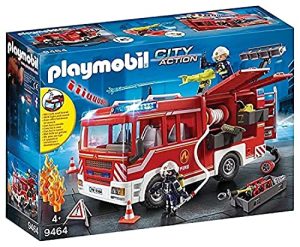 Playmobil City Action Camión de Bomberos con Luces y Sonido, a Partir de 4 Años (9464), Multicolor, Talla Única