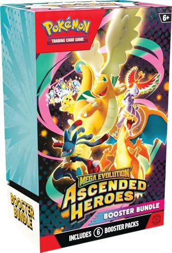 Pokémon TCG: Mega Evolution—Ascended Heroes Booster Bundle (6 Booster Packs)