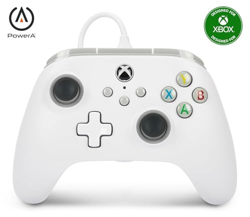 Power A, Mando con cable Xbox Series X|S – Blanco