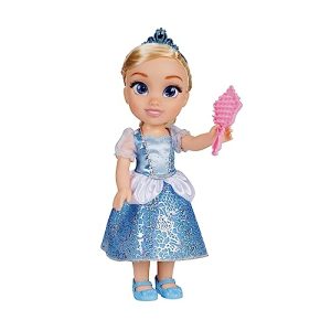 Princesas Disney – Mi Amiga Cenicienta Grande para Niñas – Muñeca de 38 cm de Altura Que Incluye Vestido, Zapatos y Tiara Extraíbles – Muñeca con Preciosos Detalles para niñas con 3 años +