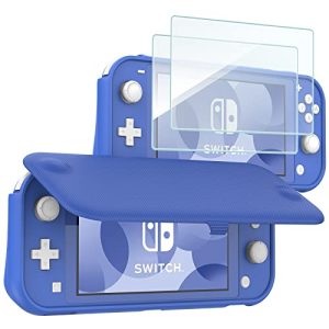 ProCase Funda Protectora para Nintendo Switch Lite con 2 Protectores de Pantalla Vidrio Templado, Estuche con Tapa Antiarañazos de Cubierta Suave y Delgada para Nintendo Switch Lite 2019 -Azul