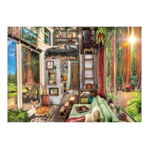 Ravensburger – Puzzle 1000 Piezas Casita Entre Secuoyas, Adultos 70×50 cm