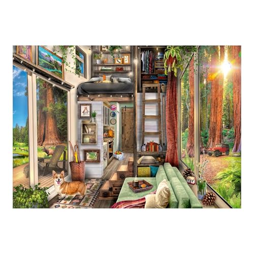 Ravensburger – Puzzle 1000 Piezas Casita Entre Secuoyas, Adultos 70×50 cm