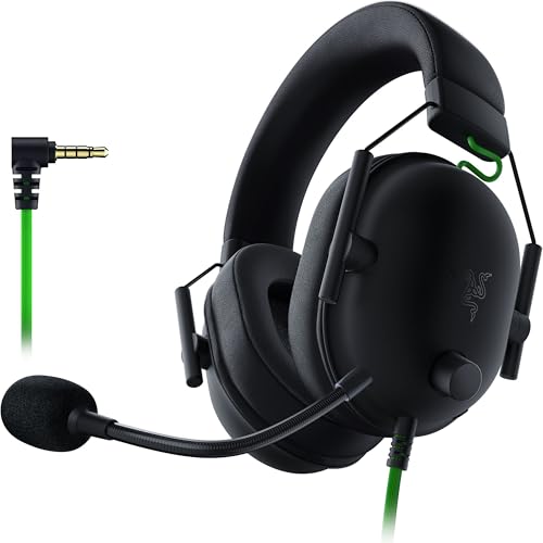 Razer BlackShark V2 X – Auriculares para Videojuegos: Sonido Envolvente 7.1 – Controlador de 50 mm – Almohada de Espuma viscoelástica – para PC, PS4, PS5, Switch, Xbox One, Xbox Series X|S, Mobile –