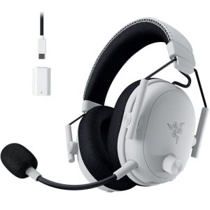Razer BlackShark V3 Pro – Auriculares inalámbricos para Esports con cancelación Activa de Ruido (ANC) – Diafragmas 50mm – Micrófono extraíble – Wireless 2,4GHz & Bluetooth – FPS – PC/Mac | Blanco