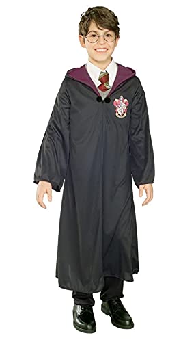 Rubies Disfraz Harry Potter Clásico para niños y niñas, Túnica con capucha unisex con insignia de Gryffindor impresa, Magos Hogwarts, Licencia Oficial Warner Bros Carnaval