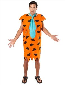 Rubies Disfraz Pedro Picapiedra para hombres, Túnica impresa con corbata, Talla única, Oficial The Flintstones para Carnaval, fiestas, despedidas y cosplay