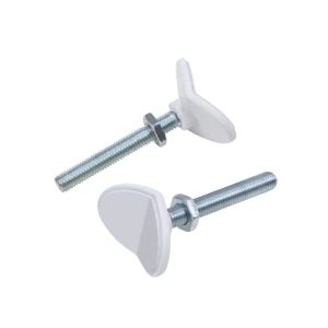 Safety 1st Tornillo Y Adaptador para barandillas, compatible con barrera de seguridad metalica Easy Close Metal y Auto Close, color Blanco, 2 unidades