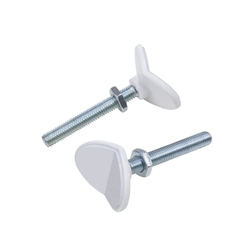 Safety 1st Tornillo Y Adaptador para barandillas, compatible con barrera de seguridad metalica Easy Close Metal y Auto Close, color Blanco, 2 unidades