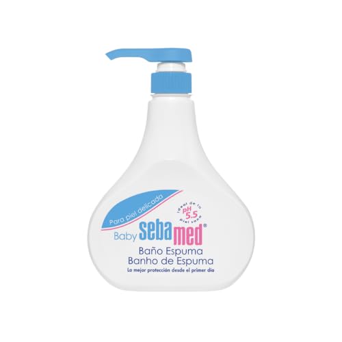 Sebamed – Baby espuma baño, fórmula sin jabón con pH 5.5, refuerza el desarrollo del manto ácido del bebé y el equilibrio hídrico de la piel, 1000 ml