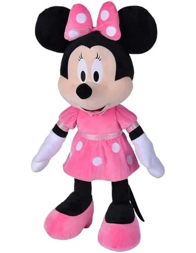 Simba Toys – Peluche Grande Disney Minnie Mouse, Material Suave y Agradable, 100% Original, Apto para Niños y Niñas de Todas Las Edades – 61 cm