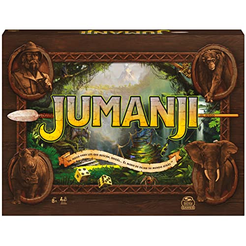 Spin Master Games – Jumanji Juego de Mesa en Español para 2-4 Jugadores, Infantil y Adultos – Regalo Niños 8 años + – Juegos de Mesa Niños 8 Años +