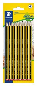 Staedtler Noris 120-2BK10D, Lápices de madera certificada, Color Negro ,10 Unidad (Paquete de 1)
