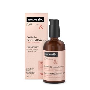 Suavinex, Aceite Antiestrías Embarazo, Previene las Estrías, Potencia la Elasticidad, Calma Picor, Apto Pieles Sensibles, Aroma Suave, Fácil Absorción, 97% Ingredientes Origen Natural, Vegano, 100 ml