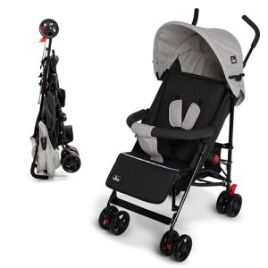 TORAL Silla de paseo ligera Florida para bebé, con respaldo reclinable 5 posiciones, capota XL, cinturón 3 puntos, 8 ruedas, silla paseo bebe desde 6 meses hasta 15 kg