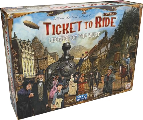 Ticket to Ride Legacy: Legends of The West – Juego de mesa The Ultimate Train Adventure! Juego de estrategia, juego familiar para niños y adultos – Versión inglesa