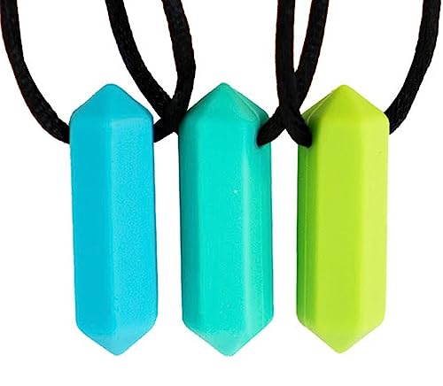 Tilcare Chew Chew Colgante – Lo mejor para niños o adultos a los que les gusta morder o tienen autismo – Colgante masticable de silicona