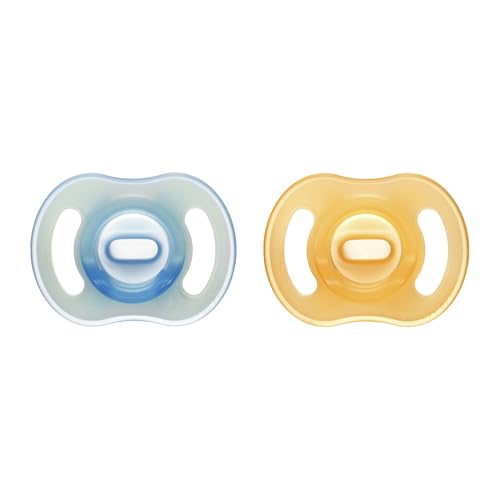 Tommee Tippee Chupete Ultra-light StayPut Night Glow, 6-18m, paquete de 2, tacto suave, flujo de aire adicional