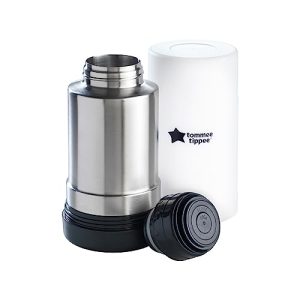 Tommee Tippee Closer to Nature Calienta Biberones Portátil, Ideal Para Viajar, Aislamiento Térmico, Termo de Acero Inoxidable, Tapa Antigoteo