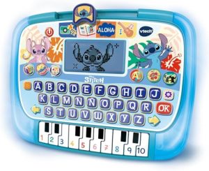 VTech – Tablet Educativa de Stitch, Juguetes Electrónicos Niños +4 Años, Pantalla LCD, 10 Actividades, 4 Modos y 3 Niveles, Teclado ABC, Teclas de Piano, Voz Original, Versión ESP