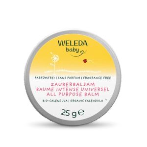 Weleda – Bálsamo Multiusos para Bebé, Protege, Nutre y Calma la Piel, con Caléndula e Ingredientes 100% Naturales, Sin Perfume, Apto para Todo Tipo de Pieles – 25 g