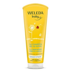 Weleda – Champú y Gel de Ducha de Caléndula, Limpia, Cuida, Nutre y Protege, Vegano, Apto para Pieles Sensibles – 200 ml