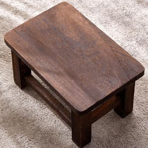 ZIJIREN Taburete de Madera Multifuncional – Mesa de Café, Banco Para Zapatos, Mesa de Plantas, Cambiador de Zapatos, Taburete Bajo de Madera Maciza