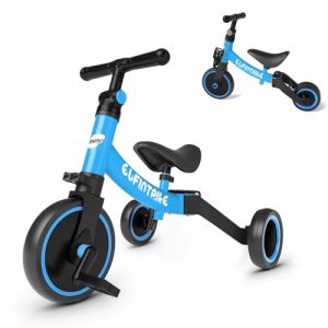 besrey Triciclos para Niños, 5 en 1 Una Bici Multifunción, Adecuado para niños de 1-4 años,Triciclo,Bicicleta,Carro de Equilibrio,Caminante, Altura del Asiento Regulable, Negro