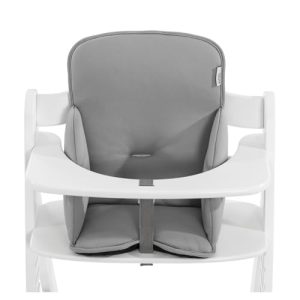 hauck Alpha Cosy, Gris – Reductor Acolchado para Tronas de Madera – Compatible con Alpha+, Beta+ y Arketa – Cojín con Respaldo Alto y Laterales Reforzados para Bebés de 6 a 36 Meses