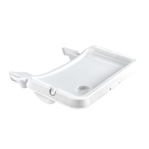 hauck Alpha Tray Bandeja Trona para Alpha Plus y Beta Plus | Accesorio para Tronas de Bebé Evolutivas de Madera para Niños de 6-24 Meses | Tablero Regulable y Extraible para Comer y Jugar – Blanco