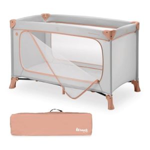 hauck Dream N Play Plus Cuna de Viaje Bebe – Plegado Compacto – Dusty Cork