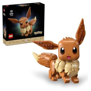 LEGO Pokémon Eevee – Kit de Construcción para Adultos – Maqueta 3D de Puzzle Anime – Figura Articulada con Extremidades, Orejas y Cola Móviles – Decoración de la Habitación – Regalo Gamer – 72151