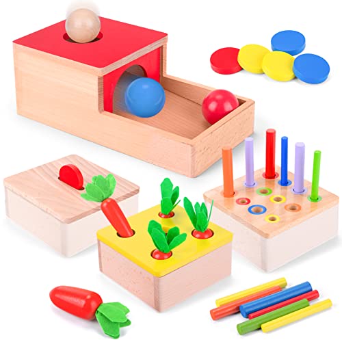 LZDMY Juguete Montessori Niños 1 2 3 Años, 4 En 1 Juegos Clasificación